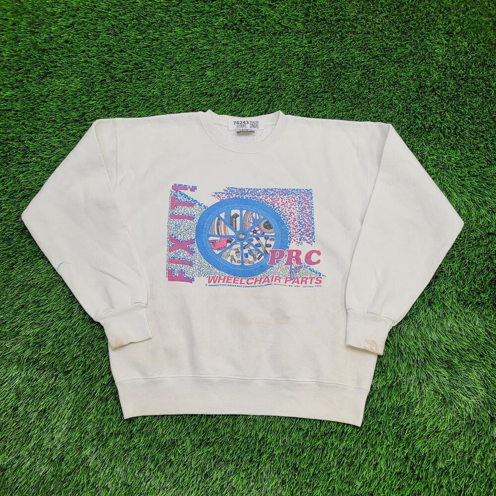Vintage 1992 PRC Wheelchair Sweatshirt Women Large 21x23 USA
